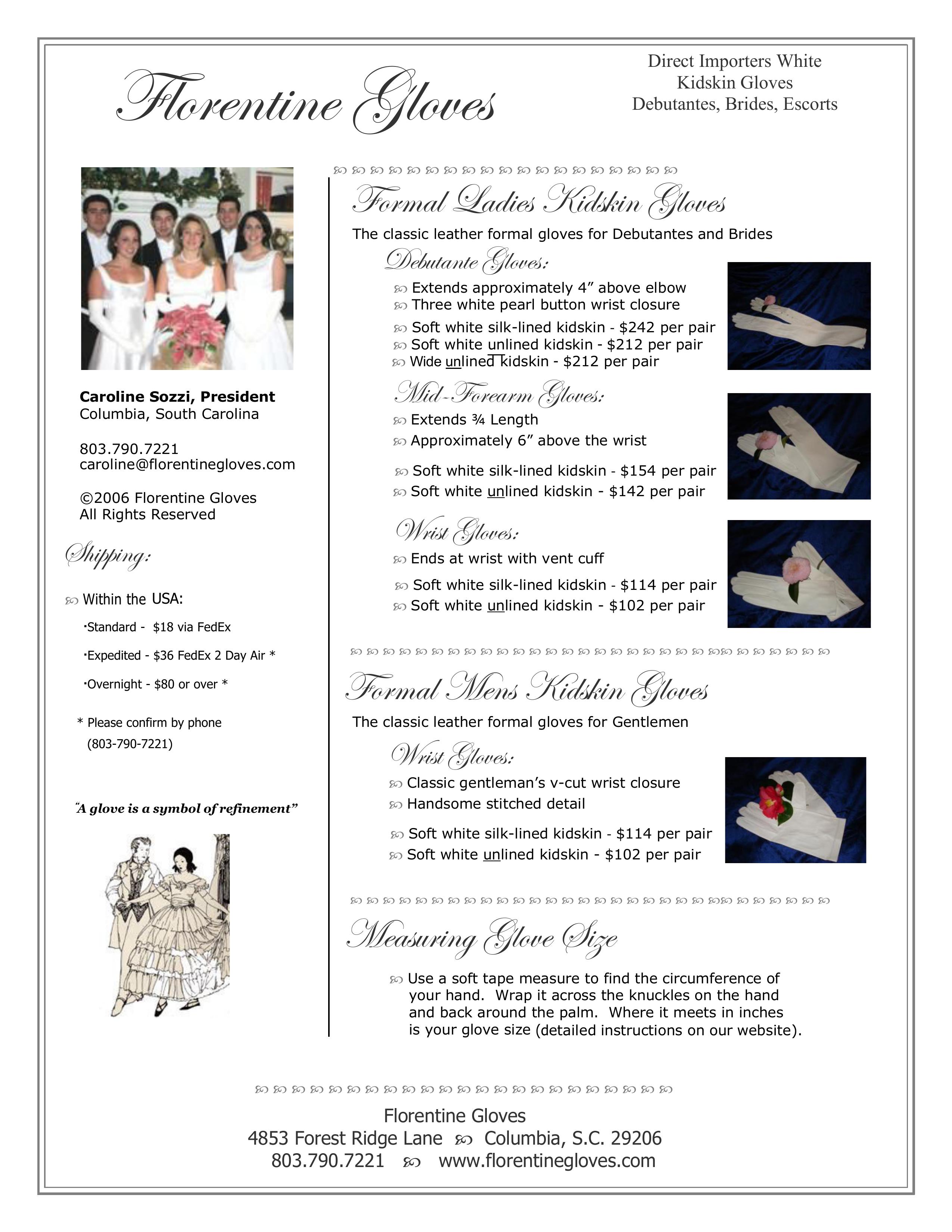 Florentine Gloves Flyer